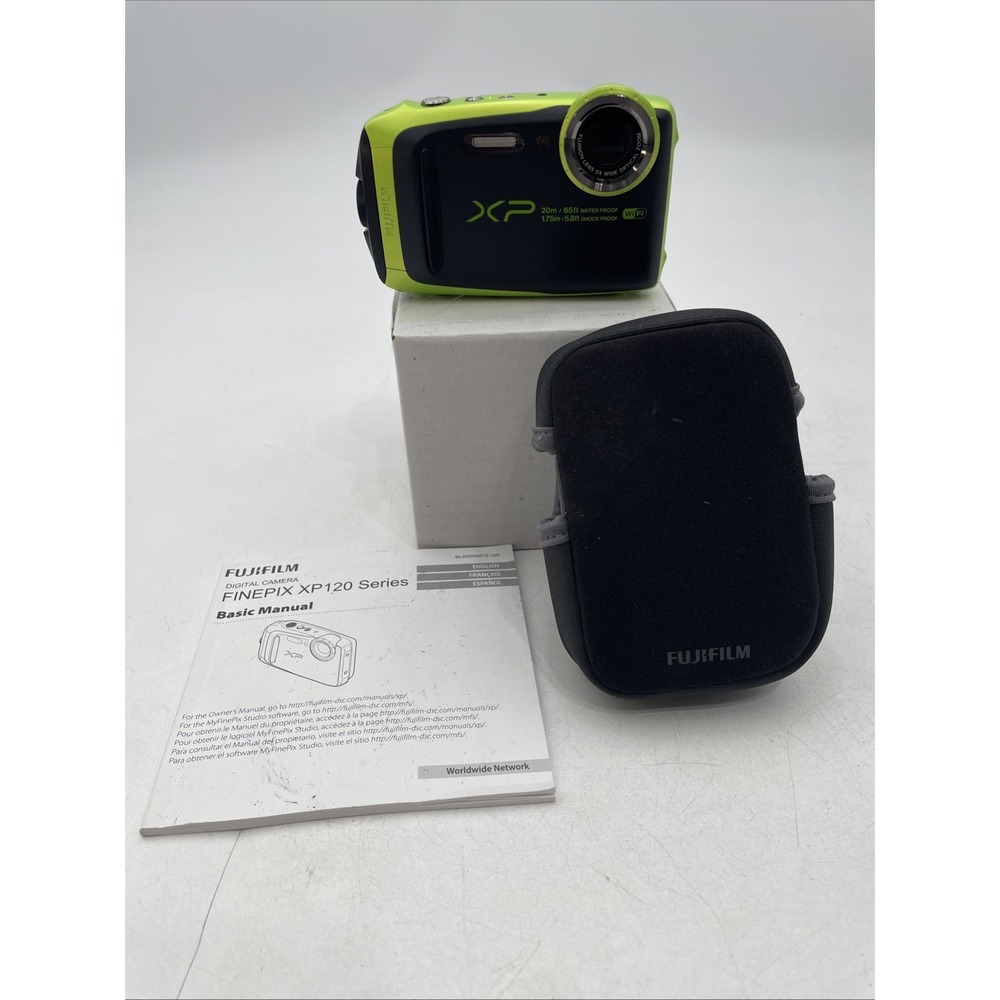 Fujifilm XP120 Shock & Waterproof Wi-Fi Digital Camera+Battery+CD Card+Case